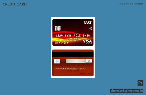USA BBandT Corp. Bank Visa Classic Card Beispielvorschau